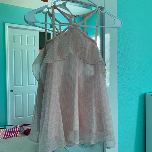 HOLLISTER, EXPRESS, & HIPPIE ROSE NEUTRAL PINK TANK TOPS BUNDLE - Picture 2 of 9